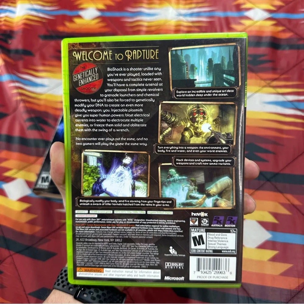 BioShock (Microsoft Xbox 360, 2007) No Manual! Tested & Working